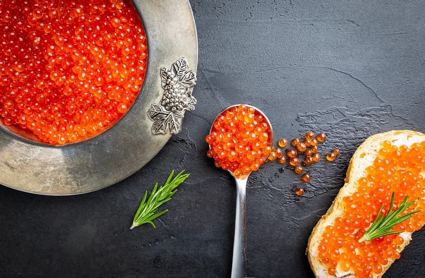 Customs clearance of red caviar